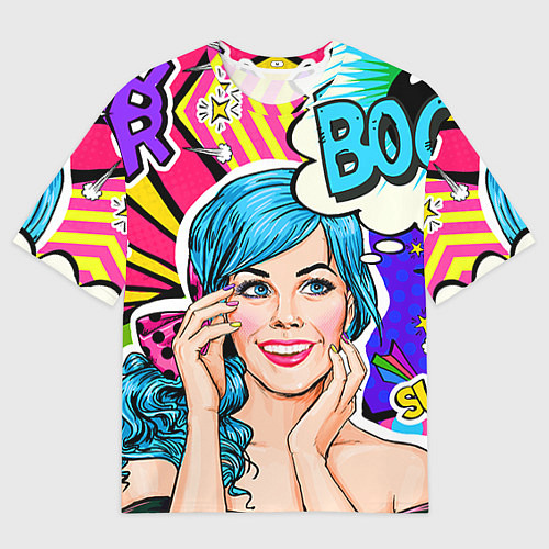 Мужская футболка оверсайз Pop art / 3D-принт – фото 1