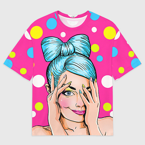 Мужская футболка оверсайз POP ART / 3D-принт – фото 1