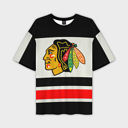 Мужская футболка оверсайз Chicago Blackhawks