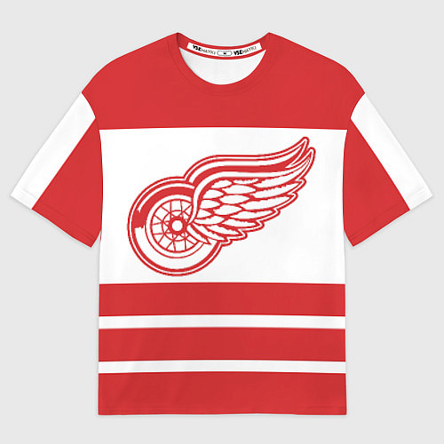 Мужская футболка оверсайз Detroit Red Wings / 3D-принт – фото 1