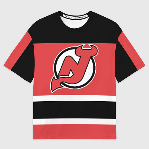 Мужская футболка оверсайз New Jersey Devils / 3D-принт – фото 1