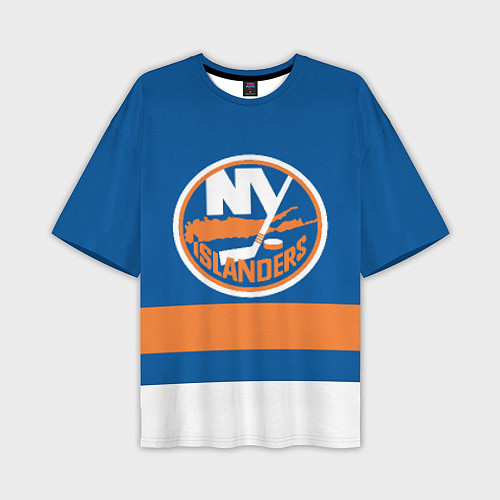 Мужская футболка оверсайз New York Islanders / 3D-принт – фото 1