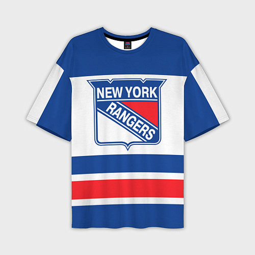Мужская футболка оверсайз New York Rangers / 3D-принт – фото 1