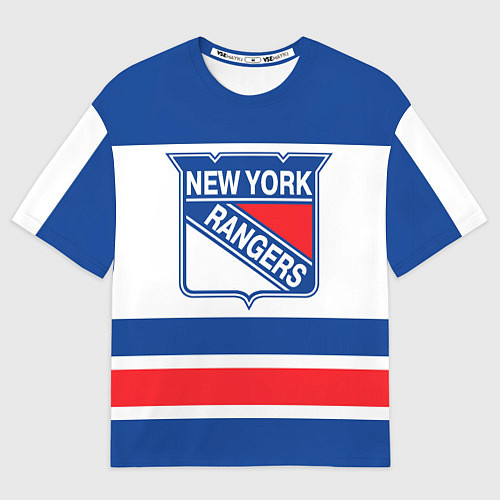 Мужская футболка оверсайз New York Rangers / 3D-принт – фото 1