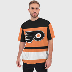 Футболка оверсайз мужская Philadelphia Flyers, цвет: 3D-принт — фото 2