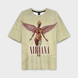 Футболка оверсайз мужская Nirvana Angel, цвет: 3D-принт