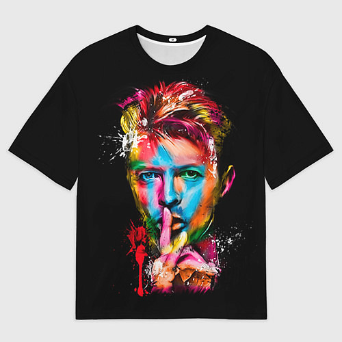Мужская футболка оверсайз Дэвид Боуи / 3D-принт – фото 1