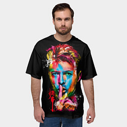 Футболка оверсайз мужская Дэвид Боуи, цвет: 3D-принт — фото 2