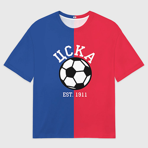 Мужская футболка оверсайз ФК ЦСКА / 3D-принт – фото 1