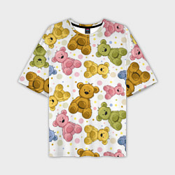 Мужская футболка оверсайз Любимые медвежата