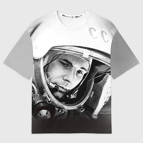 Мужская футболка оверсайз Юрий Гагарин / 3D-принт – фото 1