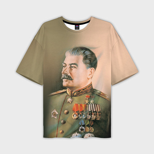 Мужская футболка оверсайз Иосиф Сталин / 3D-принт – фото 1