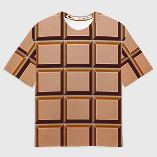 Мужская футболка оверсайз Шоколад / 3D-принт – фото 1