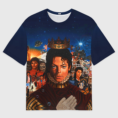 Мужская футболка оверсайз Michael Jackson: Pop King / 3D-принт – фото 1