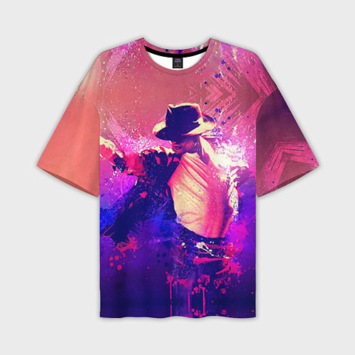 Мужская футболка оверсайз Michael Jackson: Moon / 3D-принт – фото 1