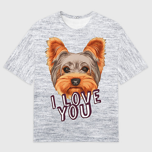 Мужская футболка оверсайз Йоркширский терьер / 3D-принт – фото 1