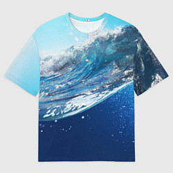 Мужская футболка оверсайз Стихия воды