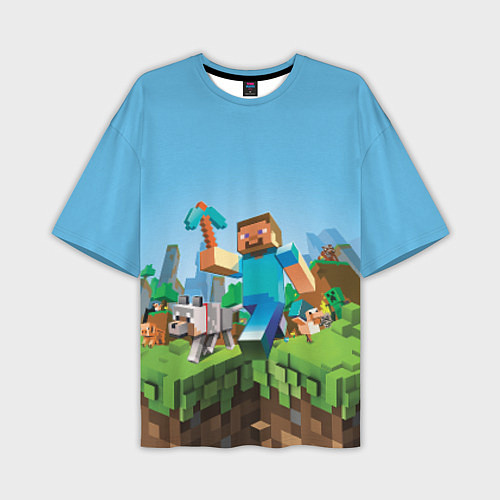 Мужская футболка оверсайз Minecraft Summer / 3D-принт – фото 1