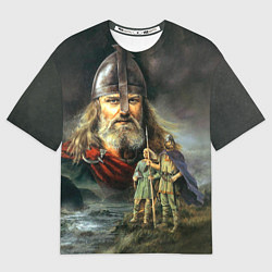 Футболка оверсайз мужская Богатырь Руси, цвет: 3D-принт