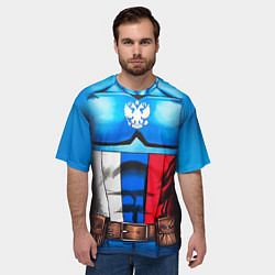 Футболка оверсайз мужская Капитан Россия, цвет: 3D-принт — фото 2