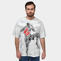 Футболка оверсайз мужская Muay thai Words, цвет: 3D-принт — фото 2