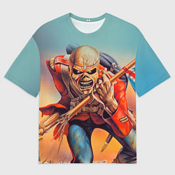 Футболка оверсайз мужская Iron Maiden: Crash arrow, цвет: 3D-принт