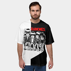 Футболка оверсайз мужская Ramones Boys, цвет: 3D-принт — фото 2