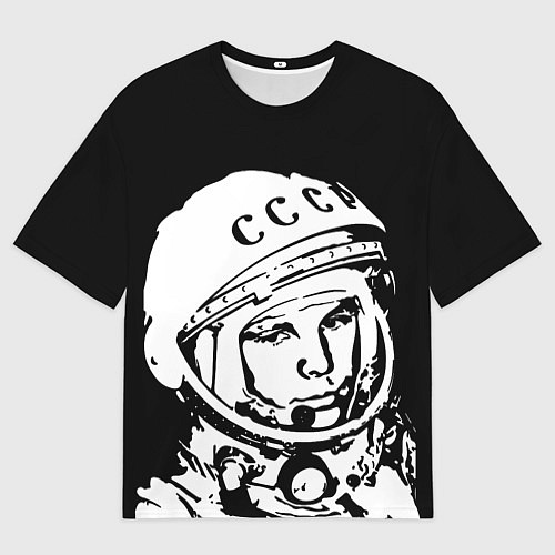 Мужская футболка оверсайз Гагарин / 3D-принт – фото 1