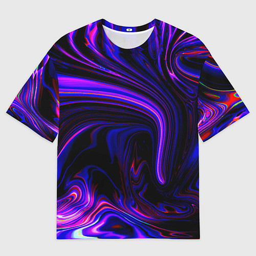 Мужская футболка оверсайз Цветные разводы / 3D-принт – фото 1