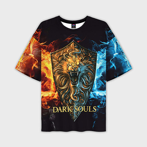 Мужская футболка оверсайз Dark Souls: Lion Shield / 3D-принт – фото 1