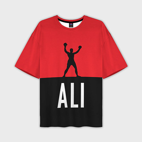 Мужская футболка оверсайз Ali Boxing / 3D-принт – фото 1