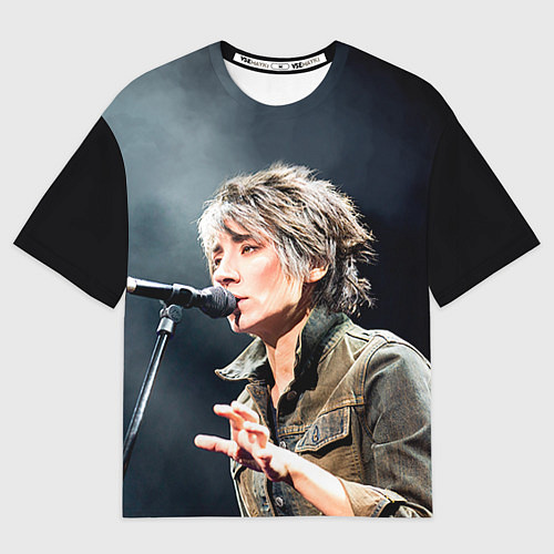 Мужская футболка оверсайз Земфира поет / 3D-принт – фото 1