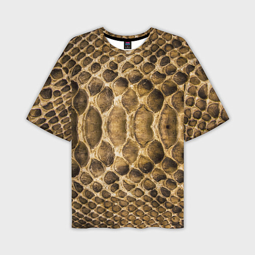 Мужская футболка оверсайз Змеиная кожа / 3D-принт – фото 1