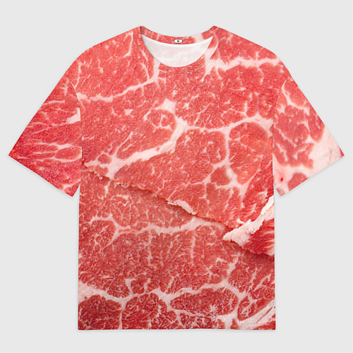 Мужская футболка оверсайз Кусок мяса / 3D-принт – фото 1