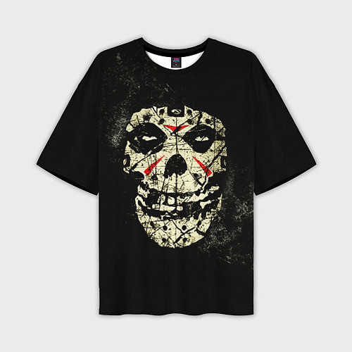 Мужская футболка оверсайз Misfits: Death Face / 3D-принт – фото 1