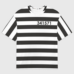 Футболка оверсайз мужская Заключенный, цвет: 3D-принт