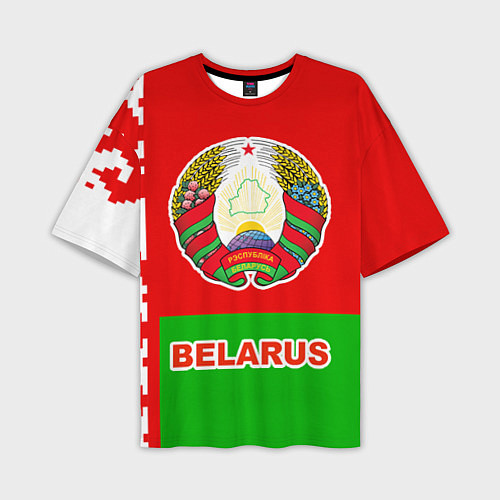 Мужская футболка оверсайз Belarus Patriot / 3D-принт – фото 1