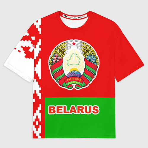 Мужская футболка оверсайз Belarus Patriot / 3D-принт – фото 1