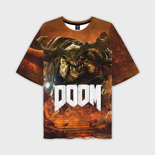Мужская футболка оверсайз DOOM 4: Hell Cyberdemon / 3D-принт – фото 1