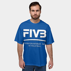 Футболка оверсайз мужская Волейбол FIVB, цвет: 3D-принт — фото 2