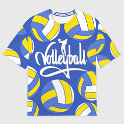 Футболка оверсайз мужская Волейбол 6, цвет: 3D-принт