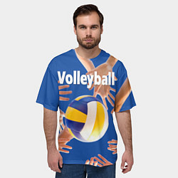 Футболка оверсайз мужская Волейбол играют все, цвет: 3D-принт — фото 2