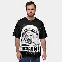 Футболка оверсайз мужская Поехали!, цвет: 3D-принт — фото 2