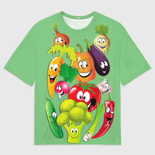 Мужская футболка оверсайз Правильное питание / 3D-принт – фото 1