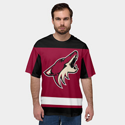 Футболка оверсайз мужская Arizona Coyotes, цвет: 3D-принт — фото 2