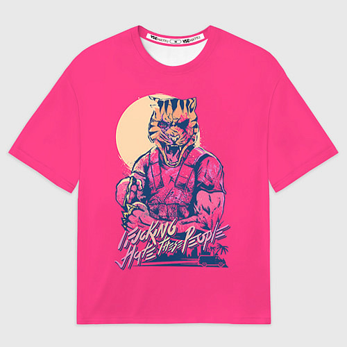 Мужская футболка оверсайз If juking hate these people / 3D-принт – фото 1