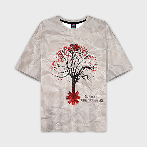 Мужская футболка оверсайз RHCP: Red Tree / 3D-принт – фото 1