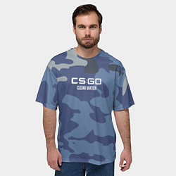 Футболка оверсайз мужская Cs:go - Clear Water Чистая вода, цвет: 3D-принт — фото 2