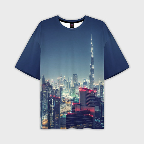 Мужская футболка оверсайз Дубай / 3D-принт – фото 1
