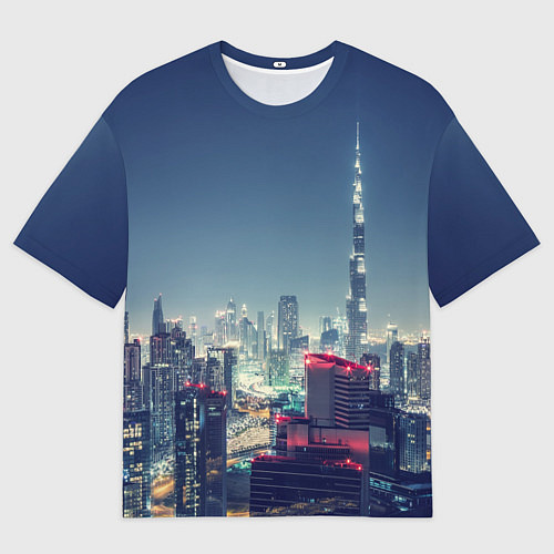 Мужская футболка оверсайз Дубай / 3D-принт – фото 1